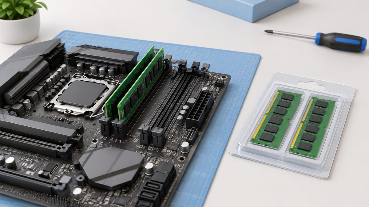 Laptop memory module and RAM upgrade planning illustration