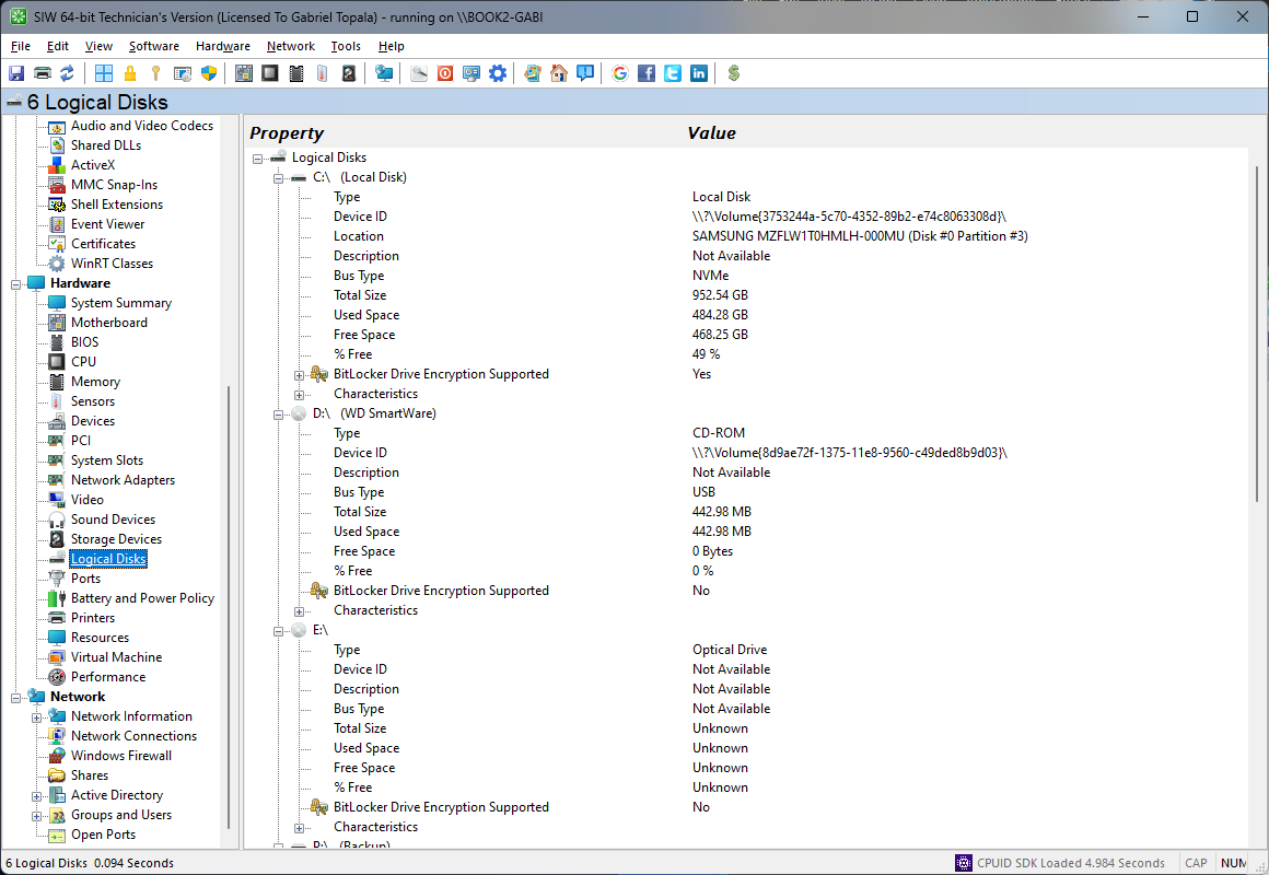 SIW | Logical Disks