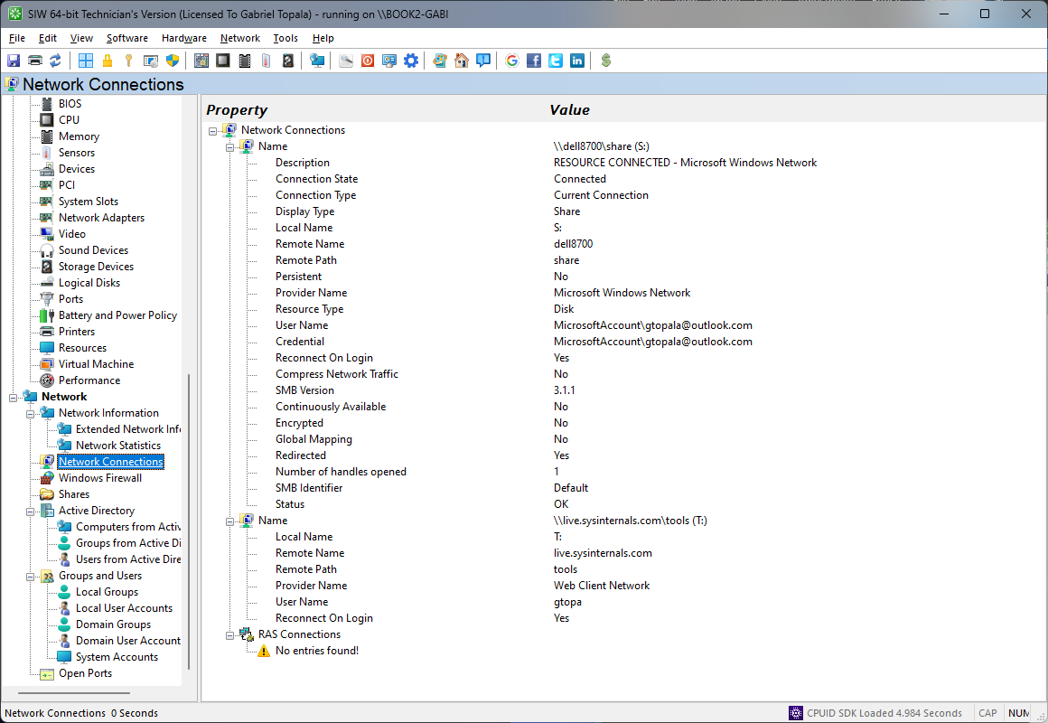 SIW | Network Connections