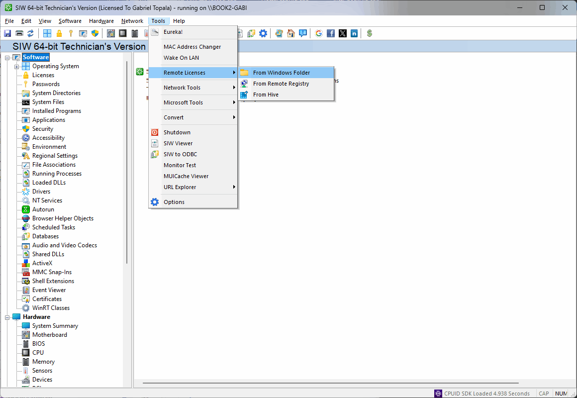 SIW | Remote Licenses