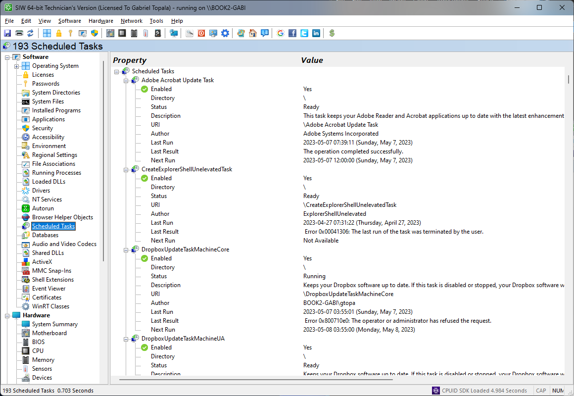 SIW | Scheduled Tasks