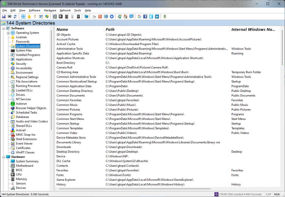 SIW | System Directories